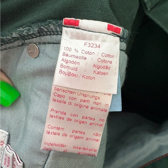 Lacoste Live Green Buttonfly Men’s Pants Size 33 Cotton Preppy - Picture 6 of 10